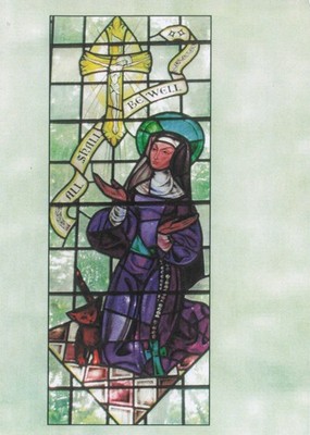 Julian von Norwich Mystische Anchoress Alles wird gut Postkarte