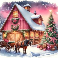 Christmas 5D Diamond Painting Kit 13.8 Inch DIY Craft Home Wall Decor