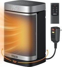 Portable 1500W Space Heater Safe and Quiet PTC Ceramic Heater Digital Thermostat