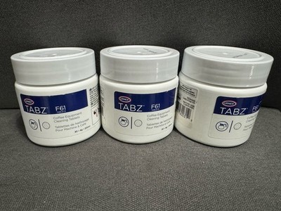 Lot of 3 Urnex Tabz F61 Coffee Equipment Cleaning Tablets 30-ct (4 g) Fast Clean