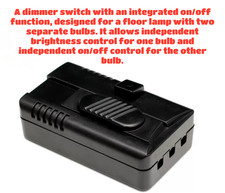 Foot Dimmer Switch Full Range Inline Slide Control for Floor Lamp / CFL light