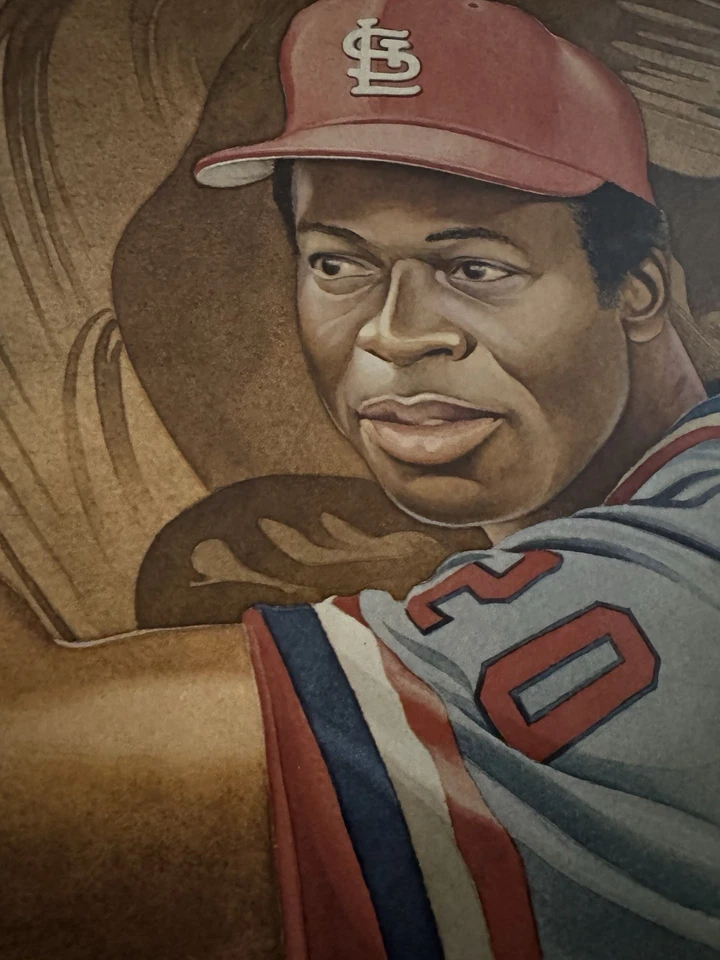 Impresión artística de Mel Ramos Lou Brock Cardenales de San Luis raro póster pop cantidad 21" x 29" Foto 4 de 4