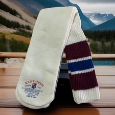 VTG 80's Tube Socks East Tenn Acrylic 9-15 USA Made Striped Multicolor 90's 22"