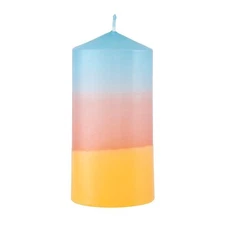Pillar Candle Blue-Pink-Orange Size 4.75in h Pack of 4