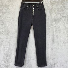BDG Urban Outfitters Jeans Womens 26 Black Girlfriend High Rise Button Fly