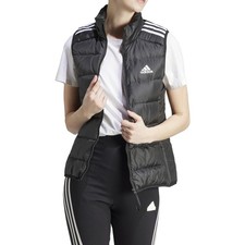 Adidas Giacca da Donna Smanicata Essentials 3-Stripes Light Nera Taglia XS Co...