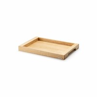 Continenta Tablett, Serviertablett, Gummibaumholz, 45 X 29.5 X 4.3 Cm, 3401