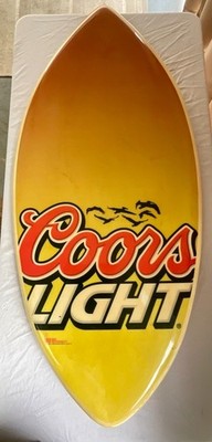 Coors Light Surfboard Beer Bar Sign Skimboard Man Cave Wall Decor Pub Brewery