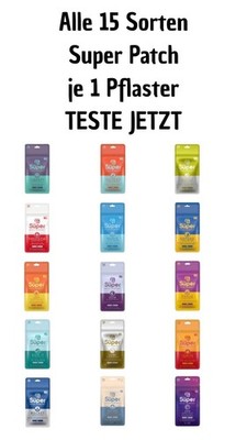 Super Patch Pflaster Set 15 Sorten je 1x Boost Focus REM Zen Freedom Testset