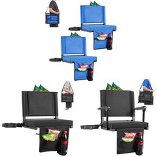 Uimoso Folding Bleacher Chair Seat with Backrest and Comfortable Cushion Stadium