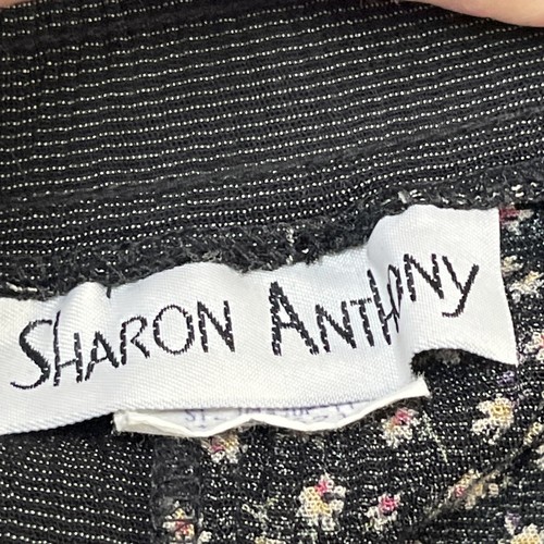 Vintage Sharon Anthony Skirt Womens 14 Black Patchwork Panel Midi Boho Festival - Picture 5 of 7