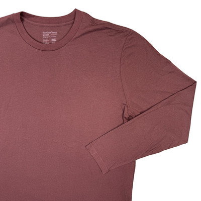 Fresh Clean Threads T Shirt  Mens XL Red Long Sleeve Crew Neck Casual Basic Soft
