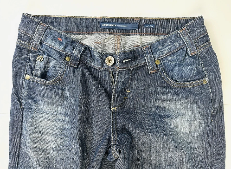 Jeans Miss Sixty Azul 27 X 32 Extra Love Bootcut Acampanado Y2K Foto 3 de 4