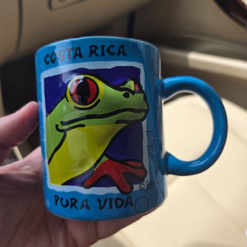 Pura Vida Green Tree Frog 3D Costa Rica Souvenir Tea Coffee Cup Mug
