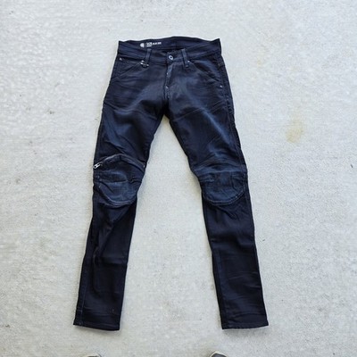 G-Star Raw 5620 3D Zip Knee Skinny Mens Jeans Dark Wash Blue Denim Sz 28x30