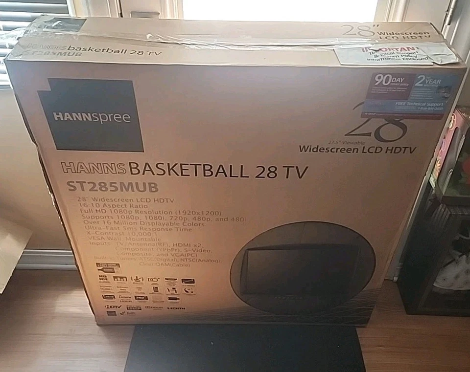 Hannspree 28 "Basketball shaped LCD 1080p HD TV New Open Box Hdmi - Image 2 of 4