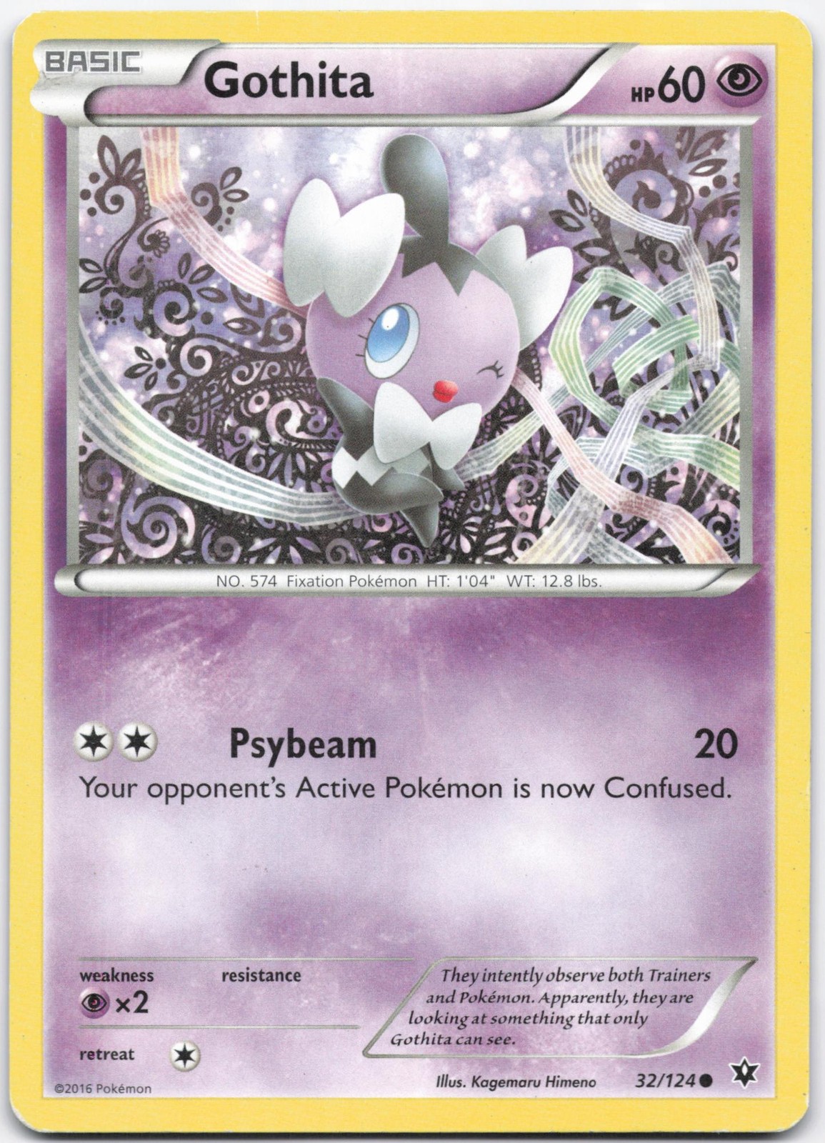 Gothita 32/124 Common Fates Collide Pokemon Heavily Played