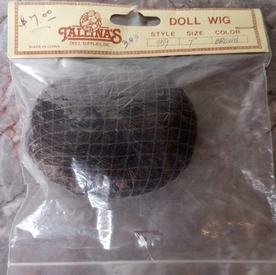 Doll Wig NOS Tallina's Brown Style 959 Size 7 Short Bob Baby Style