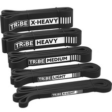 Long Resistance Bands for Working Out Men and Women - Set of 5 Pull-Up Bands,...