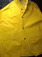 River City 600 Series 3 Pc Rain Suit Jacket, Bibs, And Hood Yellow Size Large