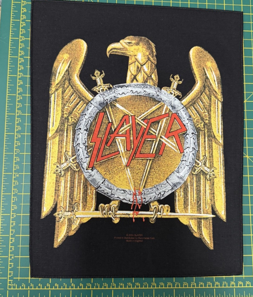Slayer Golden Eagle Large Size Printed Back Patch Officially Licensed