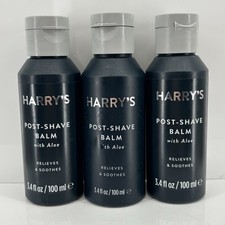 Lot of 3 Harry s Post Shave Balm with Aloe 3.4 oz Men s After Shave Care
