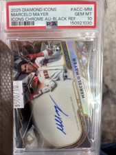 2025 Diamond Icons Marcelo Mayer Icons Chrome Auto Black Refractor Psa 10 /10