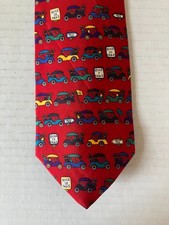 Alynn Neckwear Men's Necktie Tie Silk Sunday Driver Golf Carts Made in USA 57"