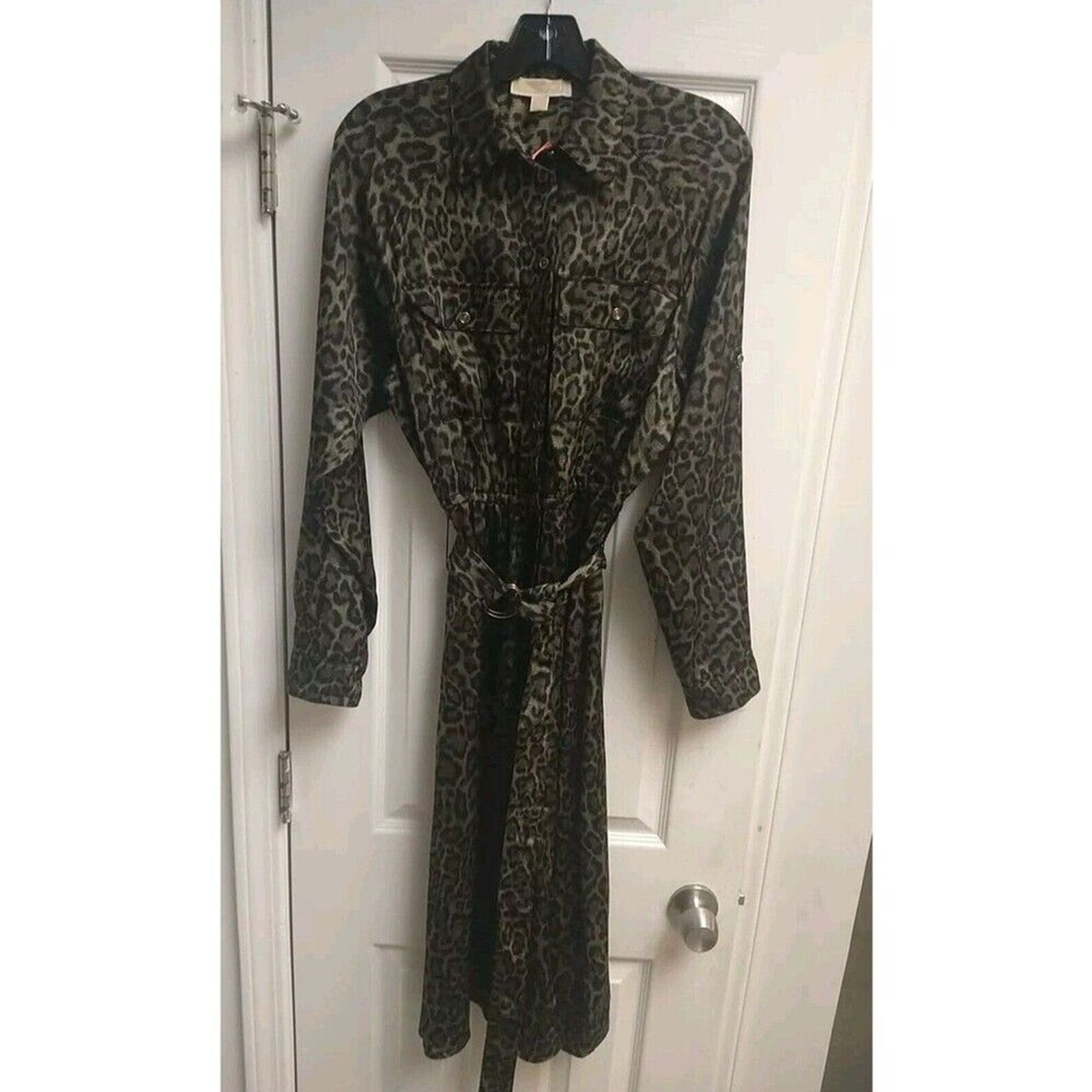 Michael Kors Leopard Button-down Collared dress g… - image 1