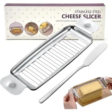 Stainless Steel Cheese Slicer with Wires for Block Cheese and Butter Cutter