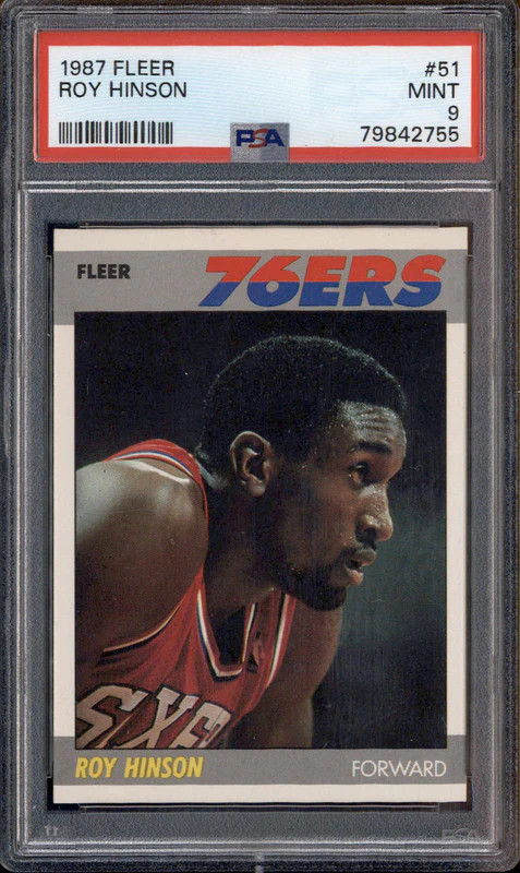 1987 Fleer #51 Roy Hinson PSA 9
