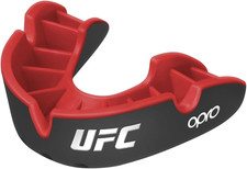 Silver Level UFC Moldable Mouth Guard Essential Fit (Black/Red) Adult & Kids ...