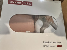 wholesale lot over 16 2 packs Gllquen Baby Bassinet Sheet  32 16 3 " NIB
