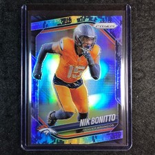 2025 Prizm Football NIK BONITTO Base Navy Camo 19/25 #230