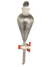 KIMBLE KIMAX 125mL Squibb Separatory Funnel Stopcock #22 Neck 29048F-125