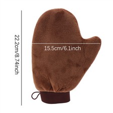 1Pcs Self Tanning Mitt Double-Sided Flocking Lotion Reusable Applicator Glove