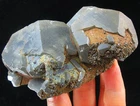 154g Calcite&iridescent Pyrite crystals minerals specimen,#China!