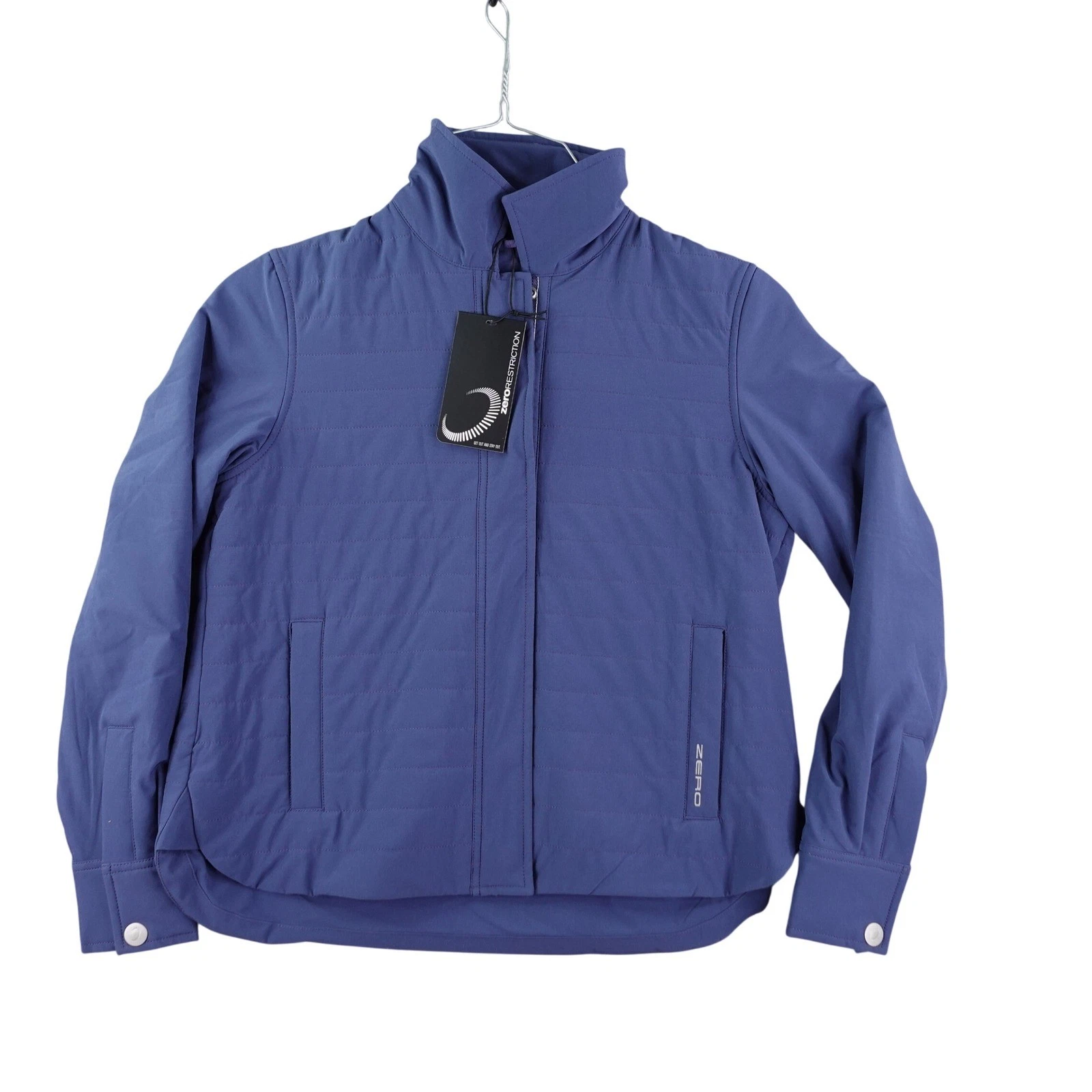 Zero Restriction Avery Shirt Jacket Womens Small Storm Blue Quilted Golf NWT