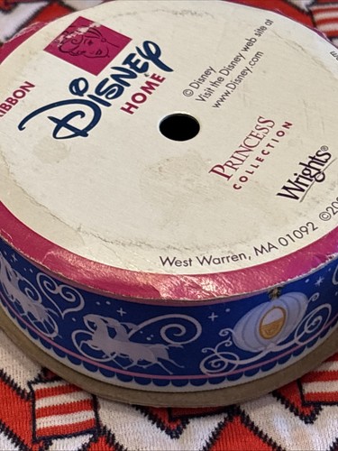 23 Year Old Vintage Wrights Disney Ribbon Cinderella Rolls Ribbon (Two) 2002 - Picture 2 of 10