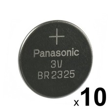 10 New PANASONIC BR2325 CR2325 Lithium 3V batteries - FRESH - USA Seller