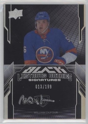 2023 SPx UD Black Lustrous Rookie Signatures 13/199 William Dufour Auto RC 0nr3