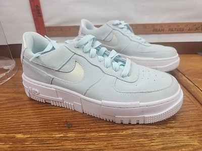 Nike Air Force 1 Pixel Women 9 Glacier Blue/Pure Platinum DH3855-400 Sneakers