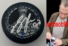 RYAN O'REILLY SIGNED ST LOUIS BLUES 2019 STANLEY CUP PUCK w/PROOF & BECKETT COA