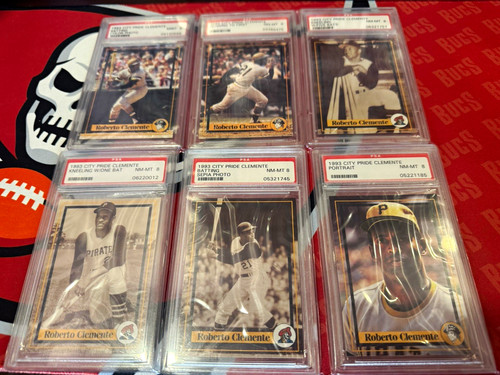 City Pride 1993 Clemente Roberto Clemente PSA Graded Card Lot (6) Pirates