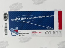 2007 Philadelphia Flyers New York Rangers Ticket 1/4/07 Martin Straka Hat Trick