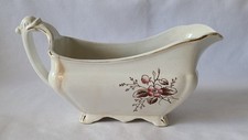 Prunella Edwards Bros Fenton England Ironstone Gravy Boat - Stained