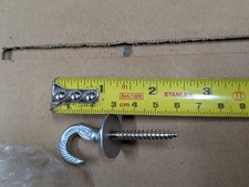 10 X CURTAIN TIE BACK HOOKS  - SATIN CHROME