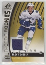 2017 SP Game Used Authentic Rookies Gold Jersey 347/399 Brock Boeser #115 1os2