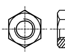 100x Nut; hexagonal; M5; 0.8; brass; Plating:...
