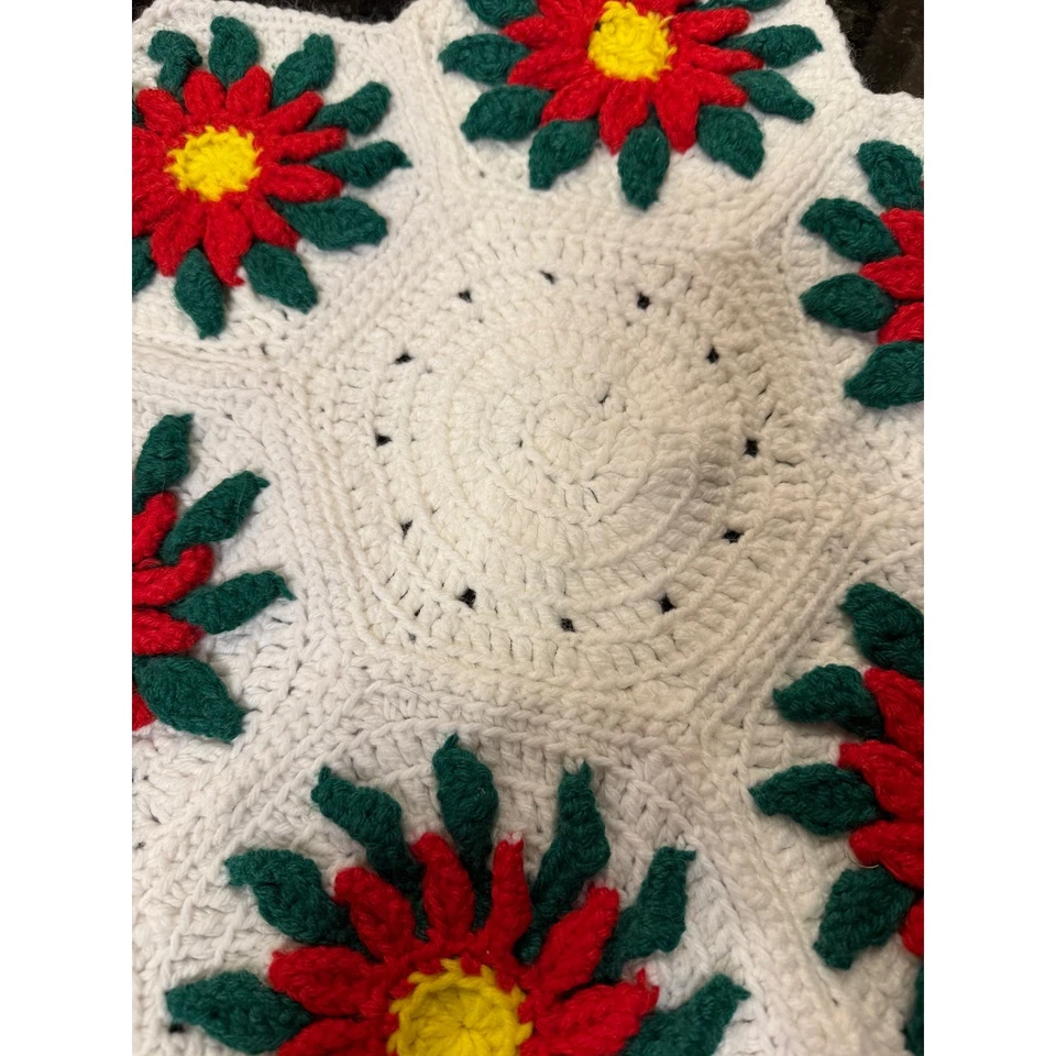 Tapete de pascua de ganchillo hecho a mano decoración navideña Foto 2 de 4
